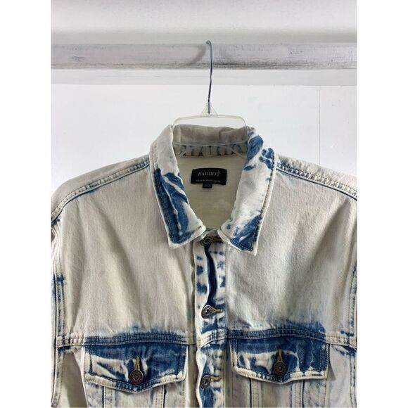 Bardot Oversize Tie Dye Denim Jacket Size 4 - Picture 5 of 15